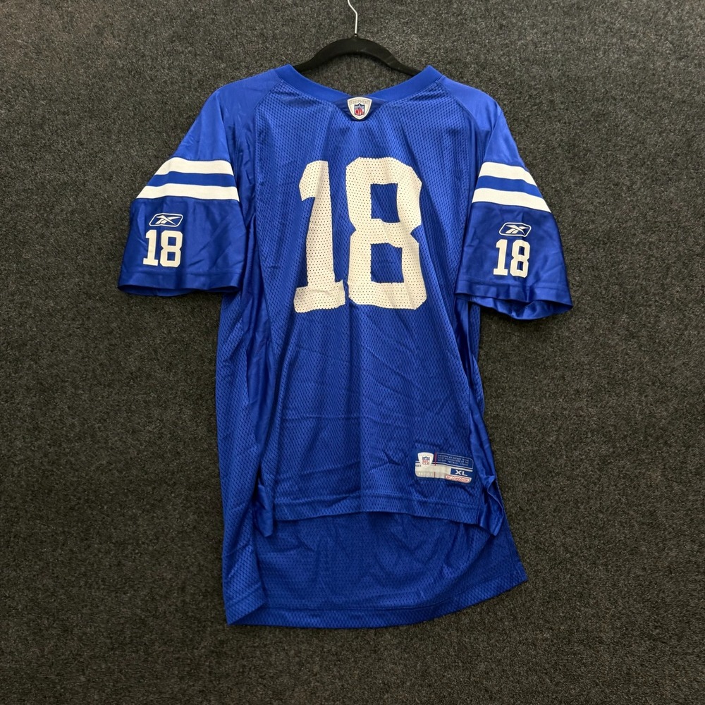 Vintage Reebok Peyton Manning Indianapolis Colts Jersey Blue NFL XL 18 Mens S